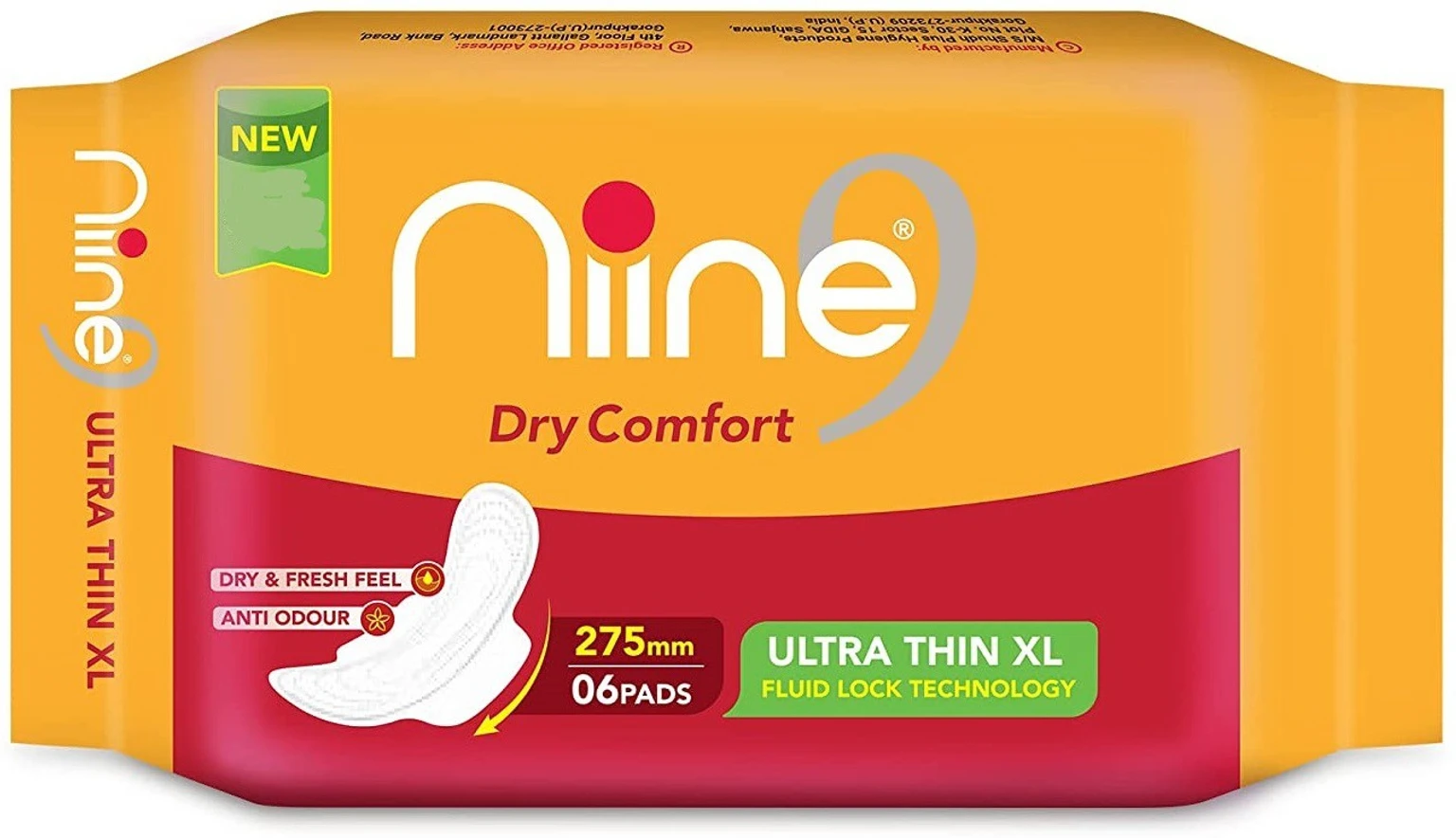 Nine Sanitary Napkin 6pcs (XL size)